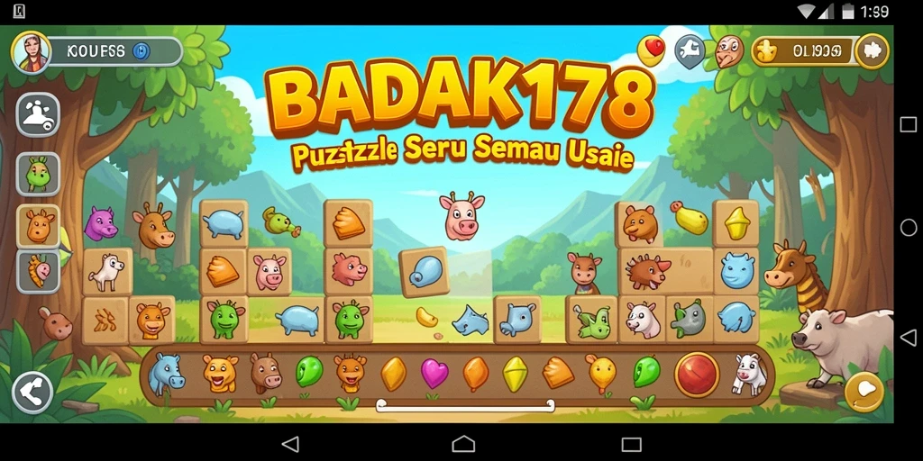 Tampilan gameplay seru dari BADAK178 yang penuh tantangan Puzzle.