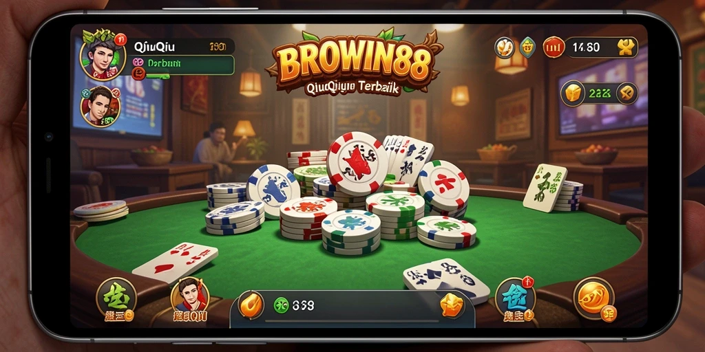 Tampilan gameplay seru BROWIN88 dalam QiuQiu.