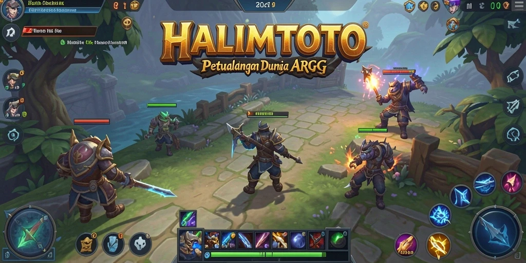 Screenshot gameplay HALIMTOTO dengan pertarungan mendebarkan.