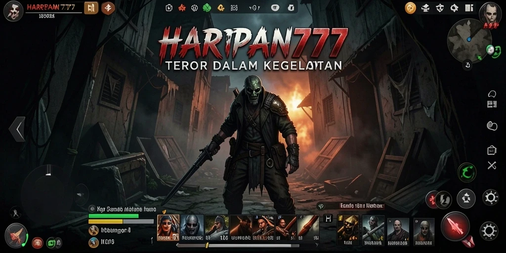 Tampilan gameplay menyeramkan di dunia kegelapan HARAPAN777.