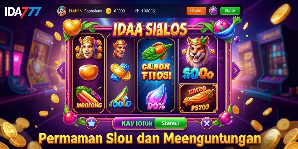 Tangkapan layar gameplay <strong>IDA777</strong> menampilkan suasana slot yang penuh warna dan menarik.