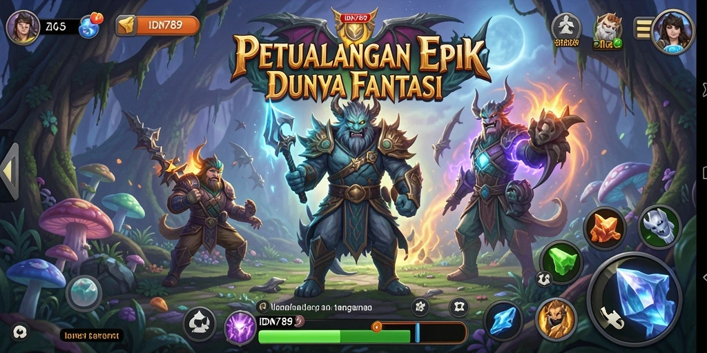 Tangkapan layar IDN789 menampilkan aksi seru dalam gameplay RPG.