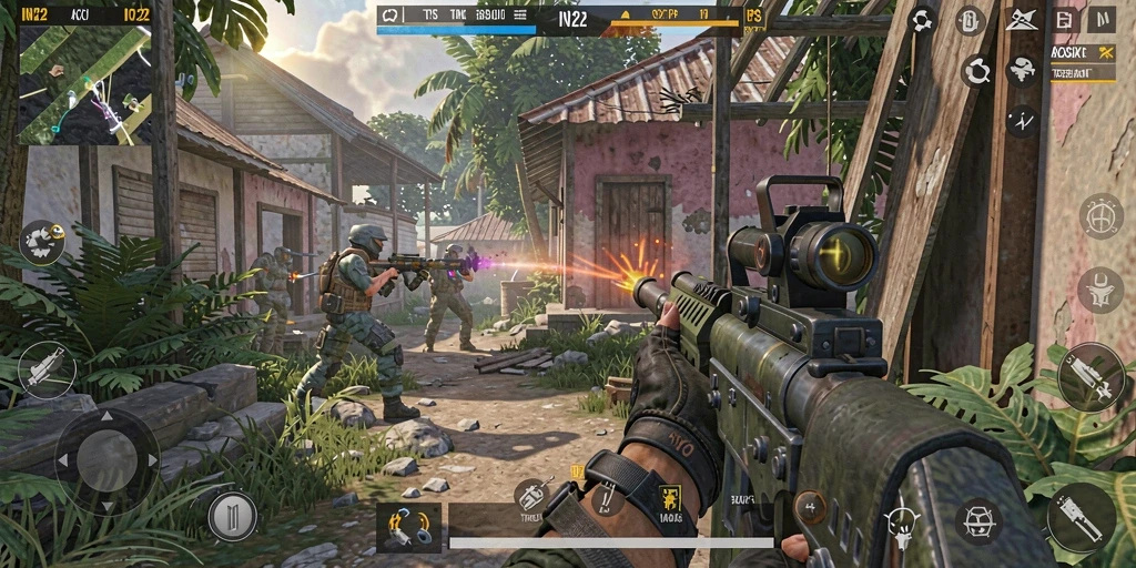 Gameplay intens dari IN22 dengan aksi yang mendebarkan.