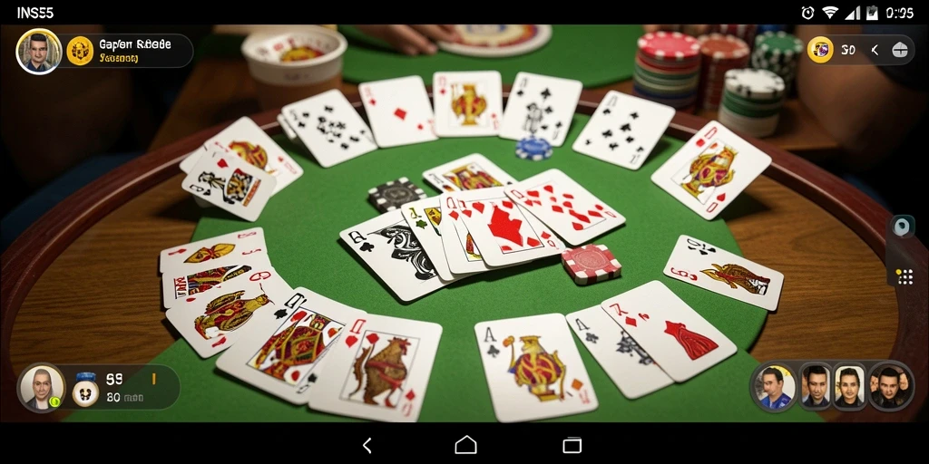 Tampilan gameplay seru dalam permainan Gaple INS55.