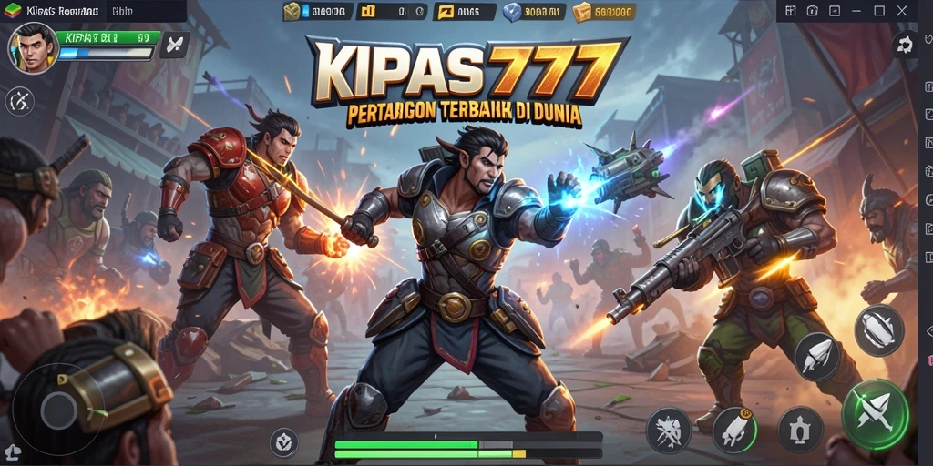 Tampilan gameplay KIPAS777 dengan pertarungan seru di arena Battle Royale.