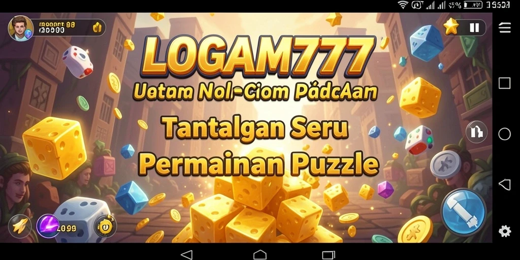 Tangkapan layar utama menunjukkan aksi seru dari gameplay Puzzle.