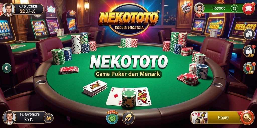 Tampilan gameplay seru di NEKOTOTO dengan suasana Poker.