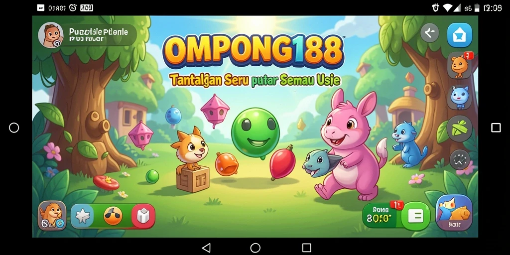 Gameplay OMPONG188 yang penuh tantangan puzzle seru.