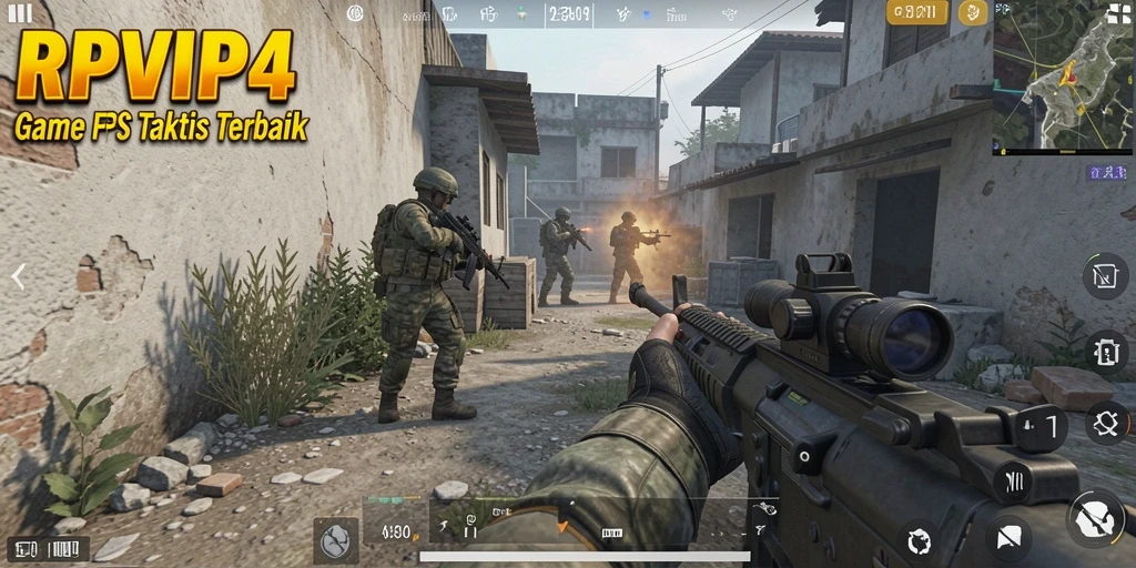 Tampak menegangkan dari gameplay RPVIP4 dengan aksi FPS cepat.