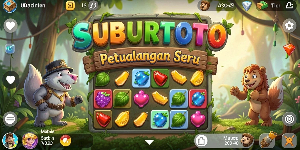 Tampilan menarik gameplay SUBURTOTO dalam aksi Match-3 yang seru.