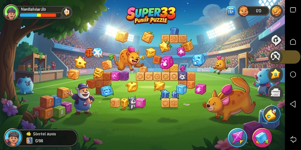 Screenshot menunjukkan gameplay seru dan menantang dari SUPER33.