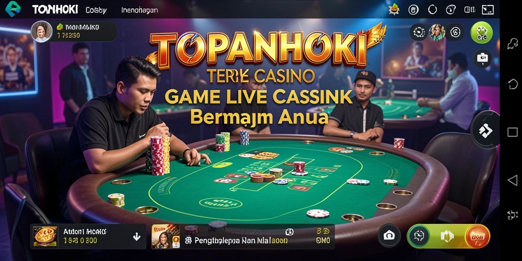 Tampilan menarik gameplay Live Casino di TOPANHOKI.