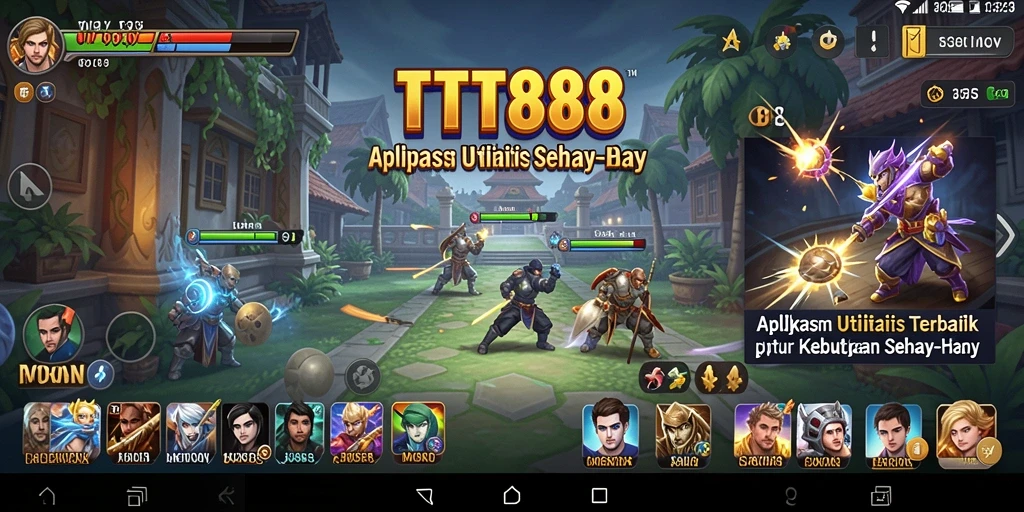 Tampilan antarmuka TTT888 yang sederhana dan efektif.