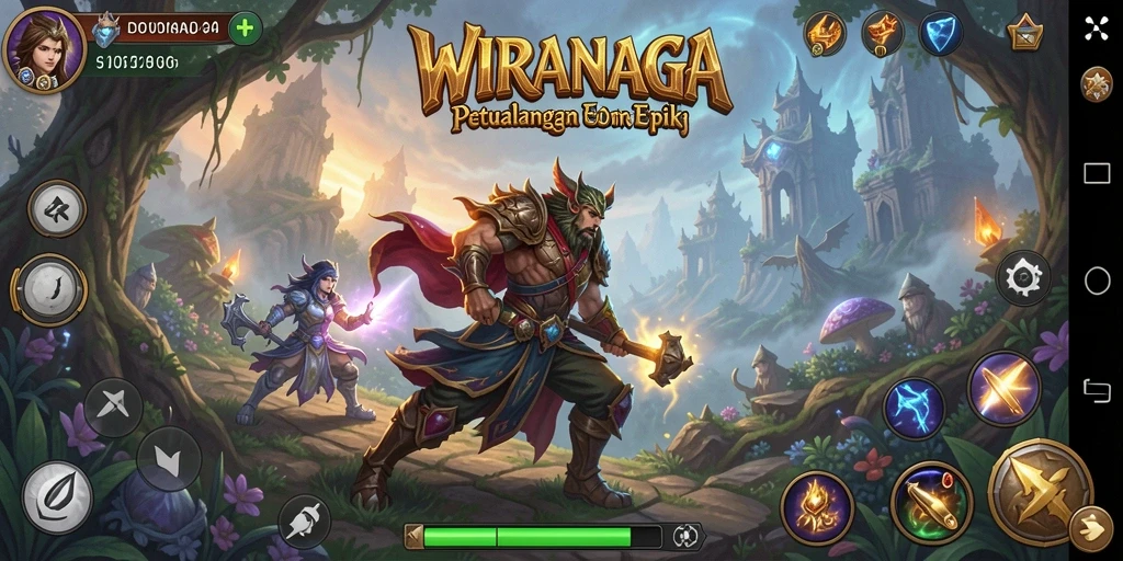 Tampilan menarik dari gameplay WIRANAGA yang penuh petualangan.