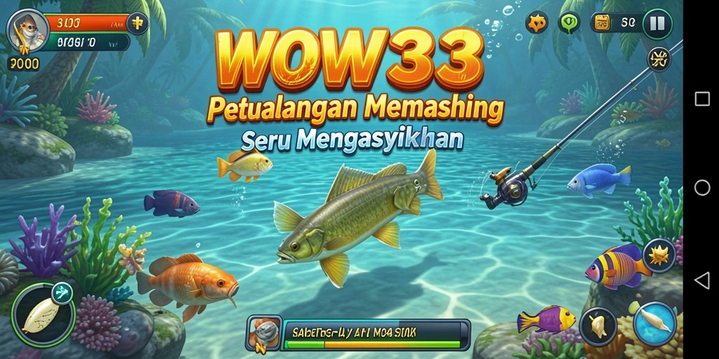 Tangkapan ikan besar di layar gameplay WOW33 yang menarik.
